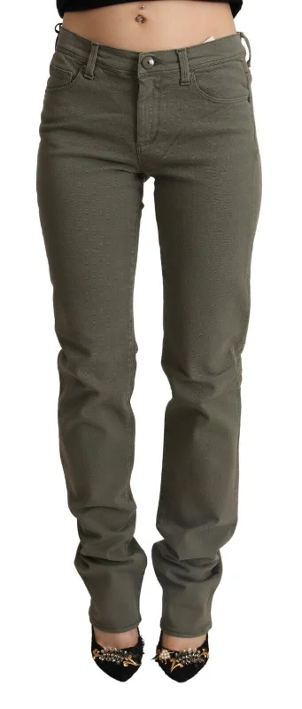 Ermanno Scervino Chic Grey Low Waist Skinny Jeans