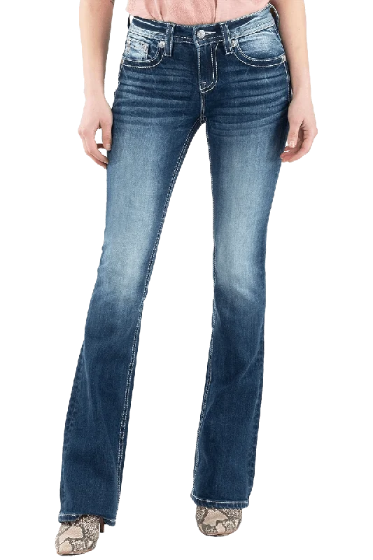 Miss Me Women's Mid-Rise Boot Stretch Jean