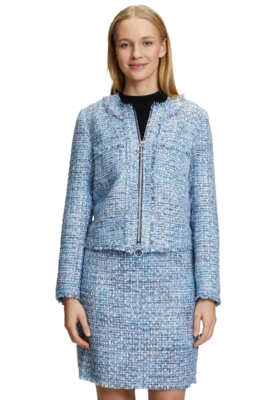 Betty Barclay Short Tweed Jacket, Light Blue Women's designer jackets