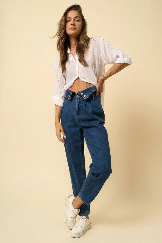 Insane Gene High Rise Flap Waisted Relaxed Jeans