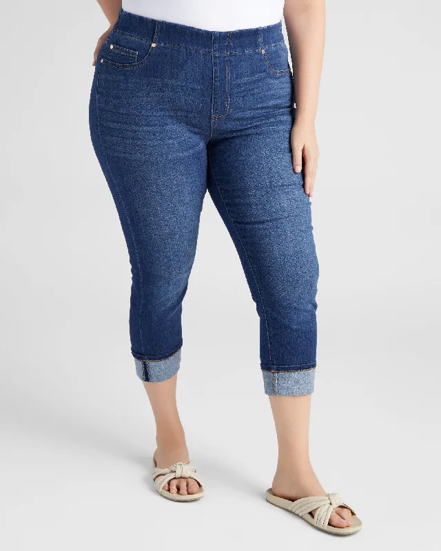 Plus Size Chloe Cuffed Cropped Jeans