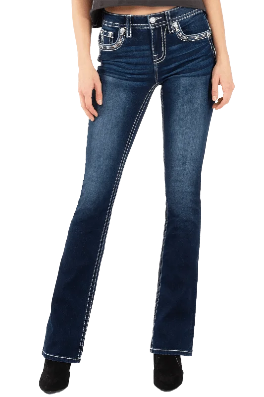 Miss Me Women's Sequin Boot Cut Jeans