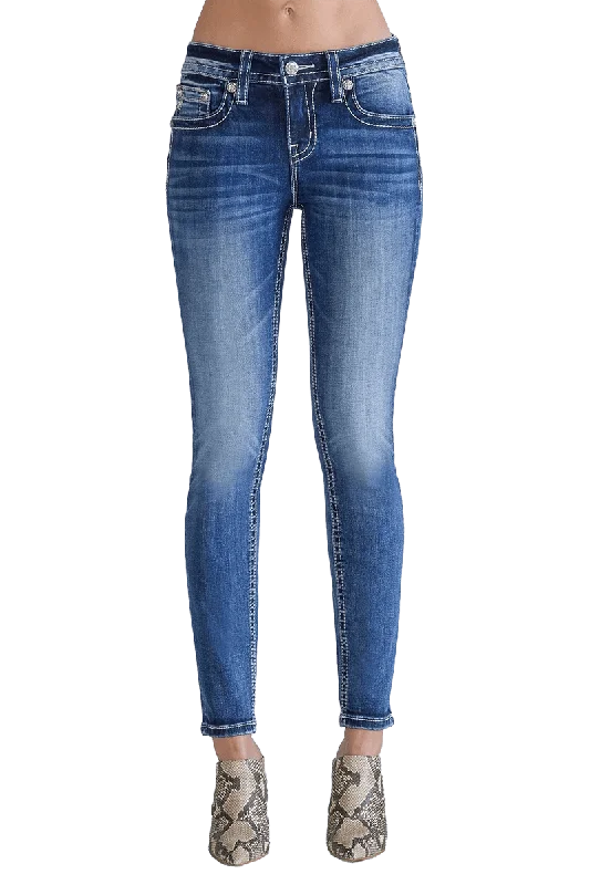 Miss Me Women's Mid Rise Boot Cut Jeans