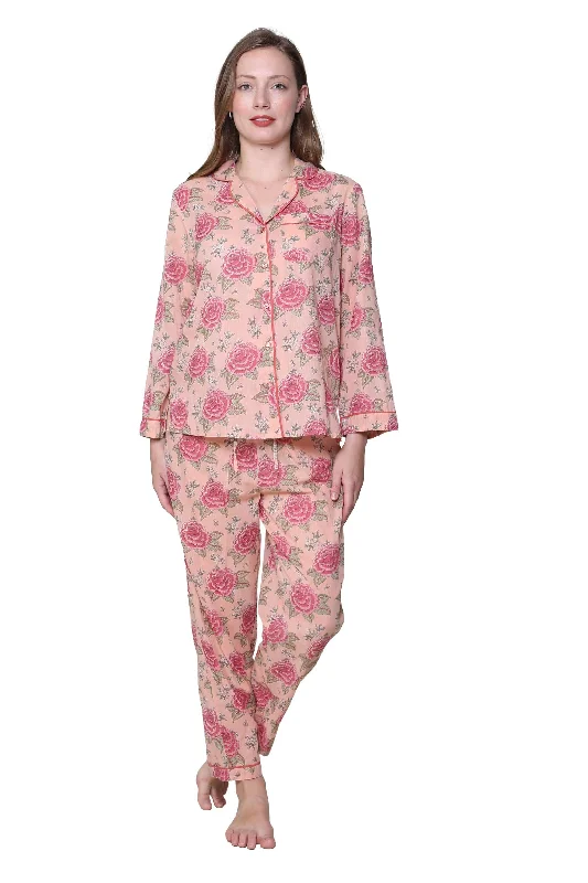 La Cera Long Sleeve Floral Print Pajamas Family matching pajama sets