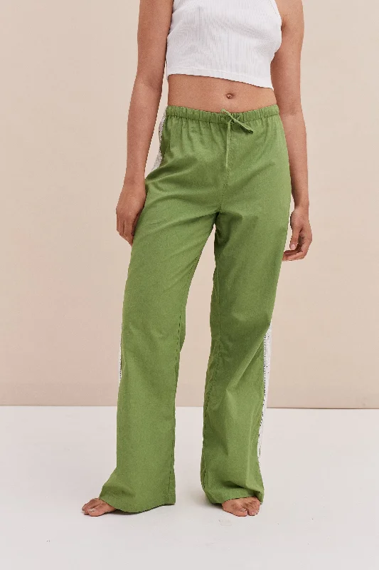 Lounge Trouser Poplin Green Zara pajama sets