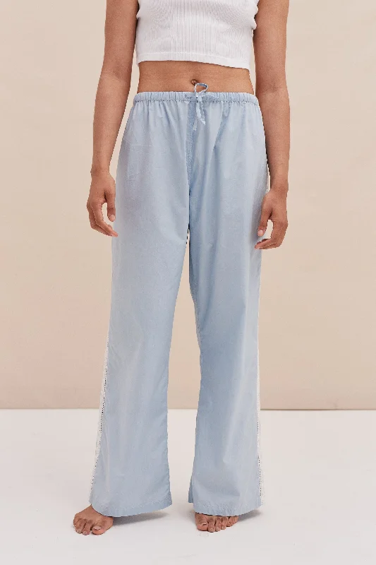 Lounge Trouser Poplin Light Blue Spa pajama sets