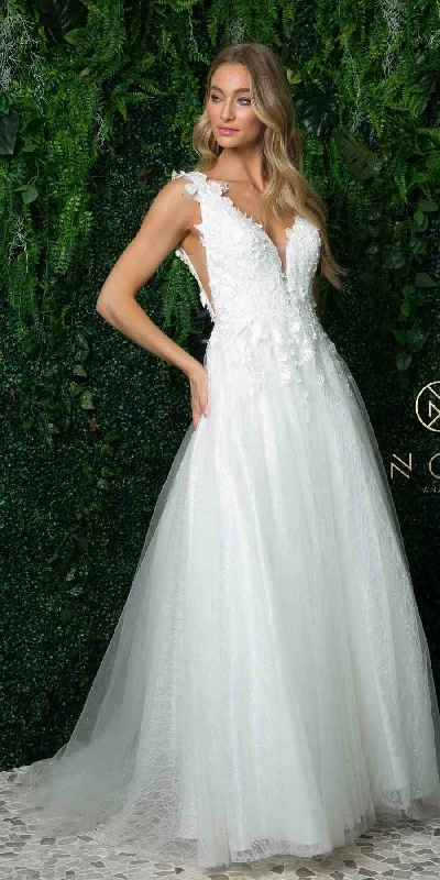 Nox Anabel JR930 Long A-Line Glitter Tulle Sleeveless Dress Mermaid Style Gown