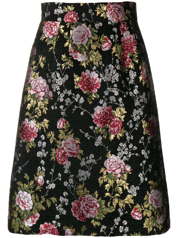 jacquard floral skirt Stylish unclassified skirts