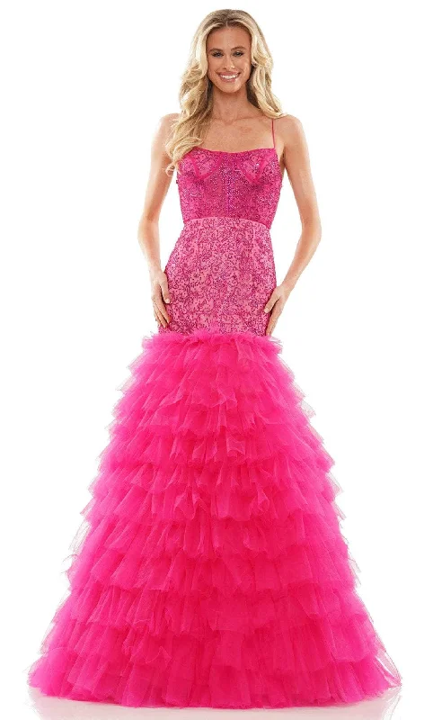 Colors Dress 2965 - Frilled Mermaid Prom Gown Sequin party dresses