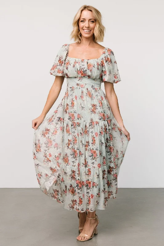 Annabeth Midi Dress | Eucalyptus Floral H&M midi dresses