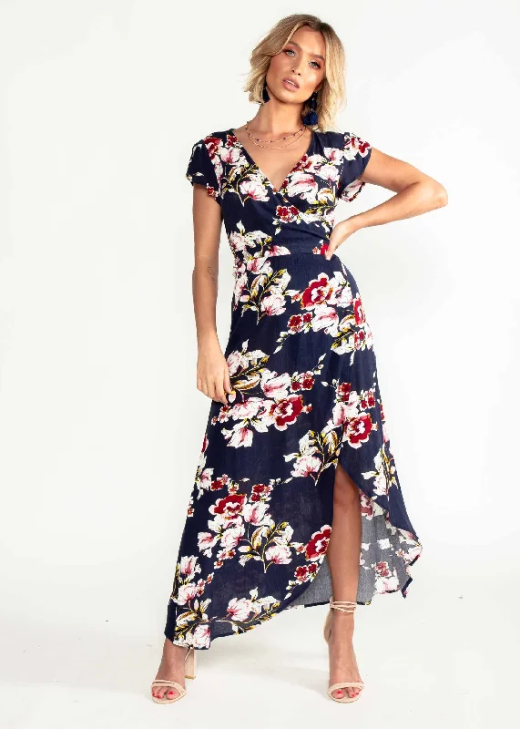 Cortez Maxi Wrap Dress - Roses Festival maxi dresses