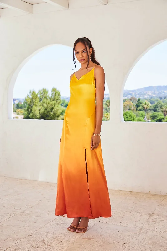 Graydient Maxi Dress in Golden Hour Wedding guest maxi dresses