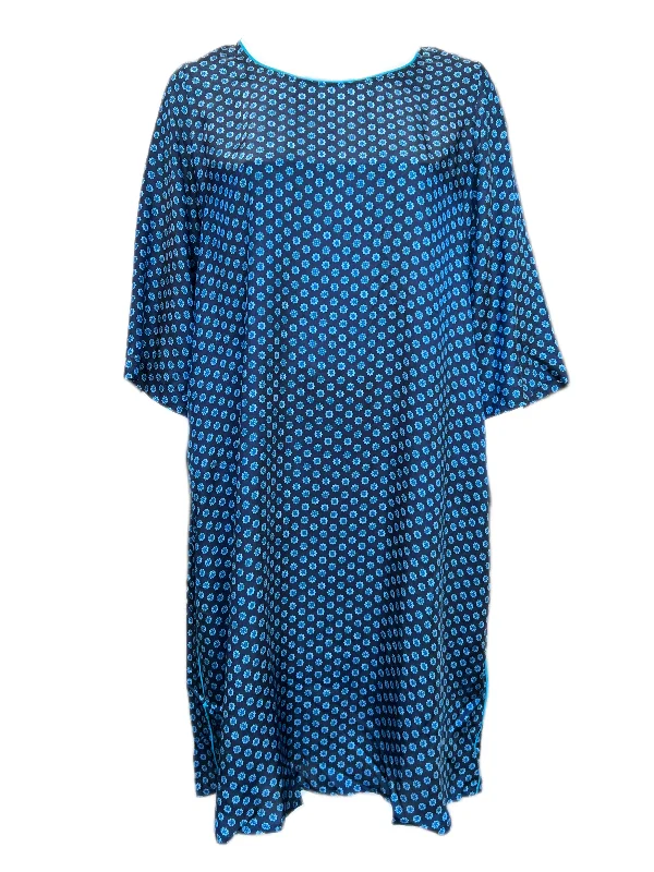 Marina Rinaldi Women's Blue Decorare Printed Viscose Maxi Dress Size 22W/31 NWT Fashion Nova maxi dresses