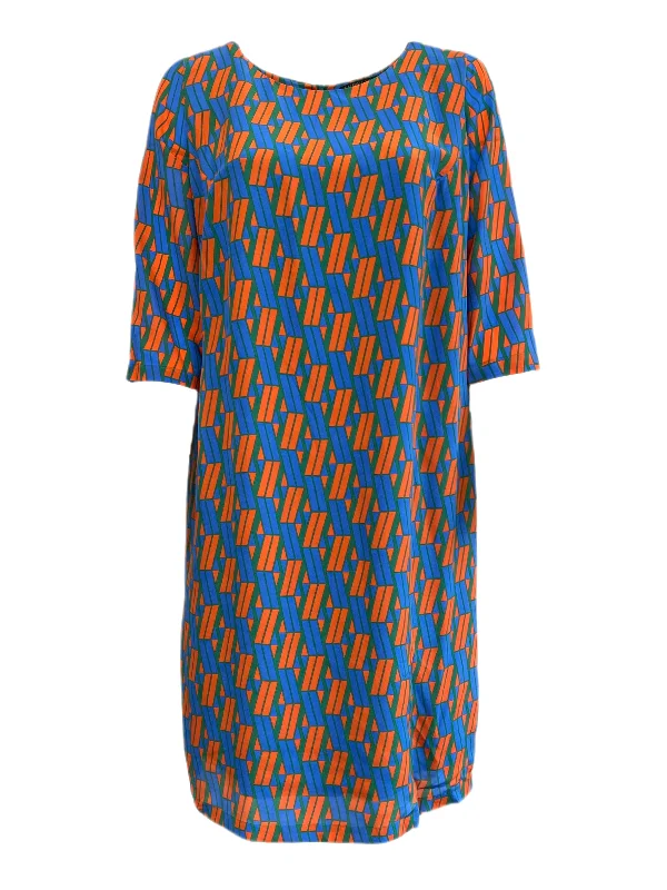 Marina Rinaldi Women's Orange Dedalo Printed Silk Maxi Dress NWT Best maxi dresses for plus size