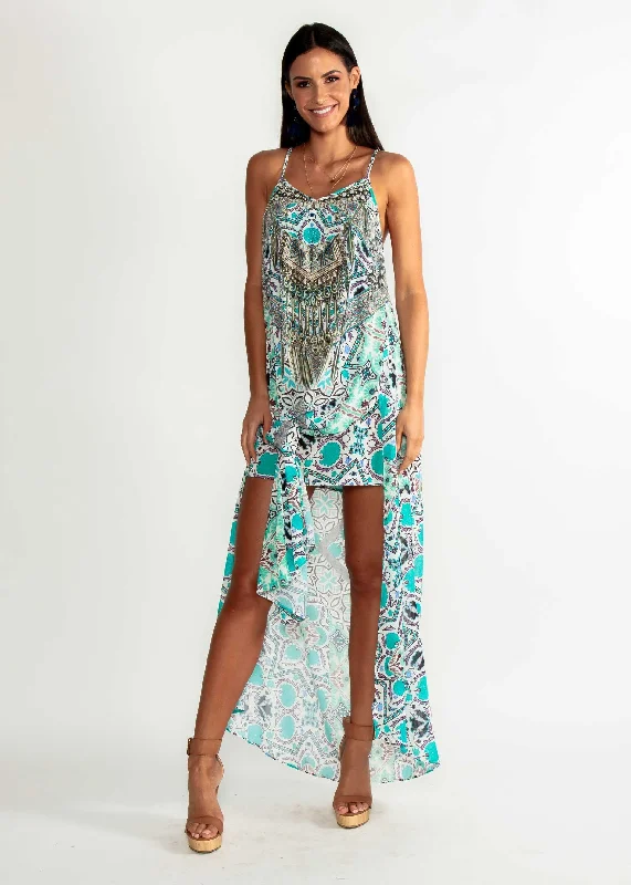 Lost Lotus Chiffon Maxi - Havana Stretchy maxi dresses