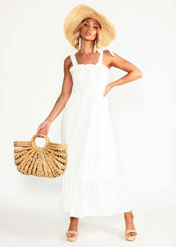 Sweetest Thing Maxi Dress - Ivory Tiered maxi dresses