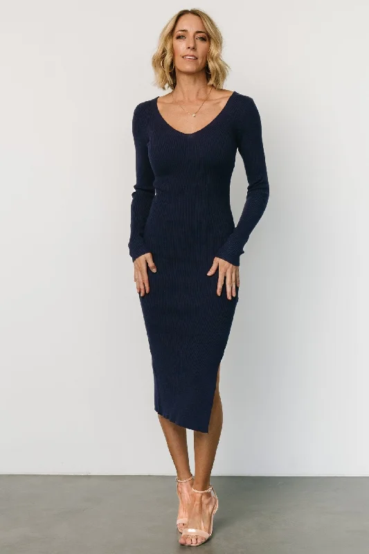 Tacey Midi Dress | Navy Affordable midi dresses