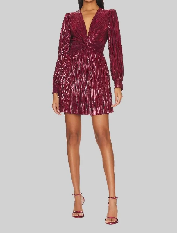 Adi Dress In Ruby Wine Bold pattern unclassified dresses