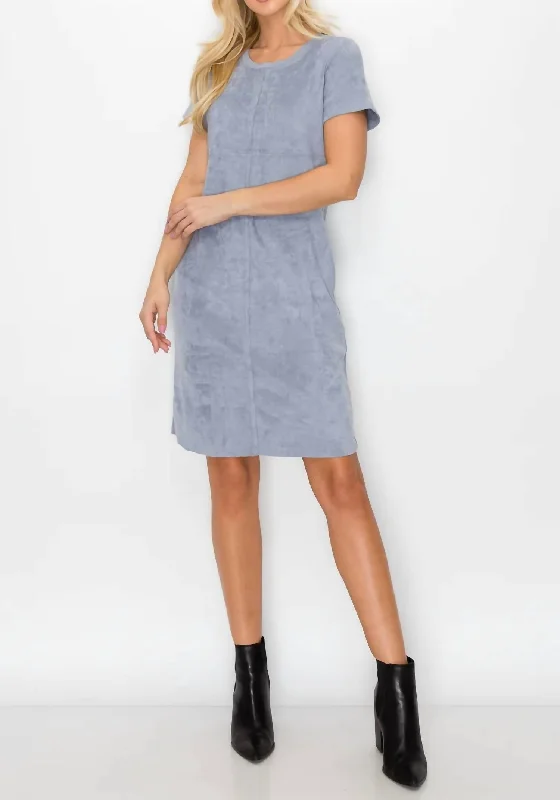 Audrey Round Neck Dress In Pebble Trendy new unclassified dresses