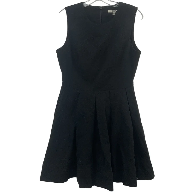 BB Dakota Black Cotton Fit & Flare Pleated Sleeveless Dress Women’s 8 Preowned Minimalist unclassified dresses