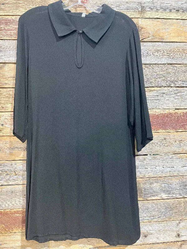 Black 3 / 4 Sleeve Shift dress Short unclassified dresses