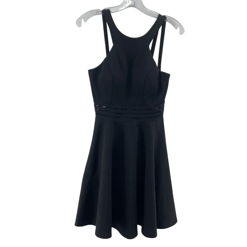 City Studio Black Illusion-Waist Scuba Fit & Flare Dress Size 5 Women's Graduation unclassified dresses