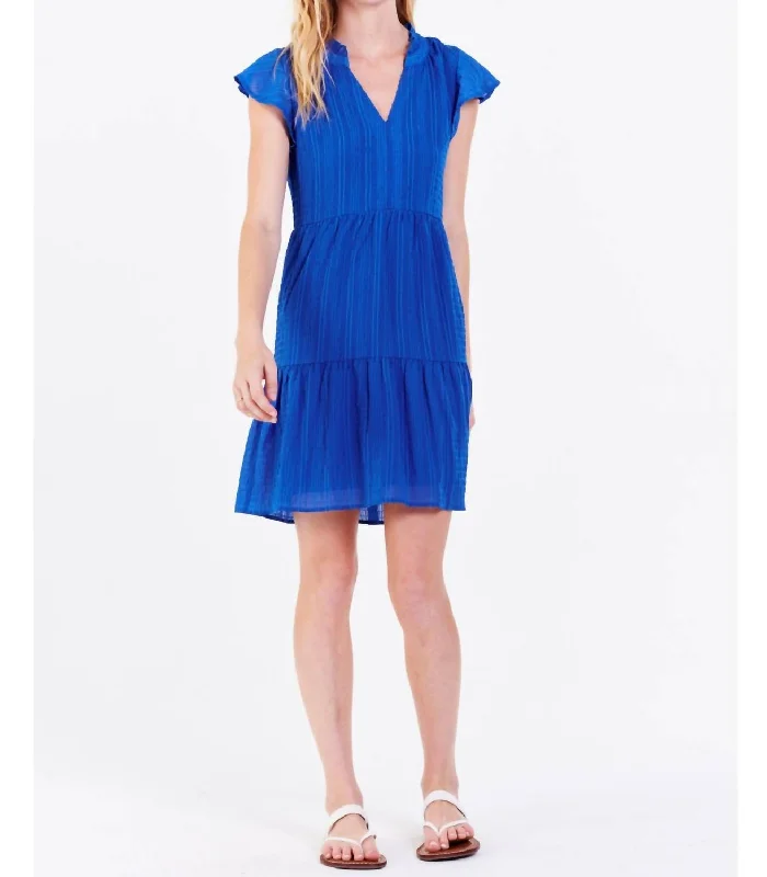 Guinevere Dress In Iris Blue Color block unclassified dresses