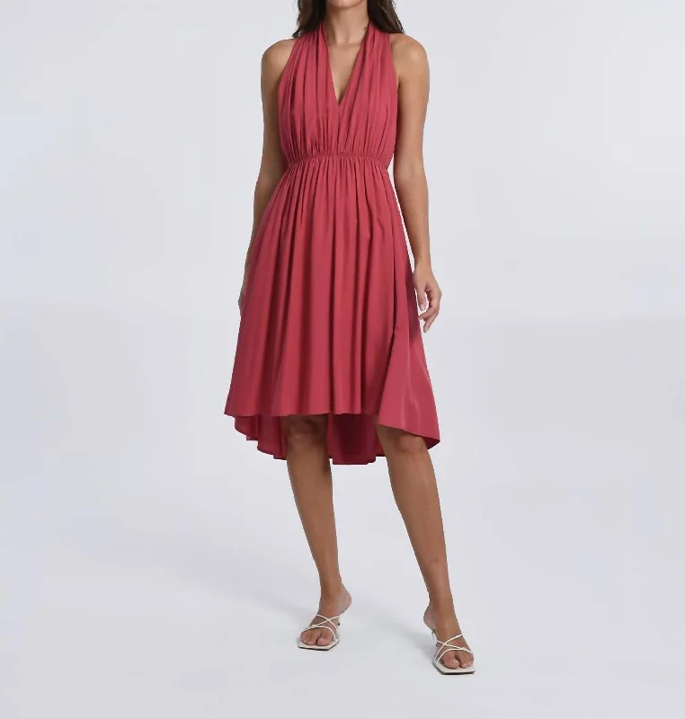 Gypsy Red Dress In Raspberry Designer unclassified dresses