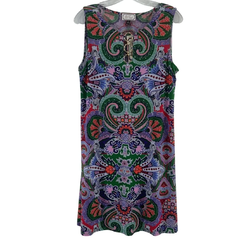 Ivy Road Purple Paisley Mod Print Sleeveless A-Line Dress Women’s Medium NWT Spring unclassified dresses