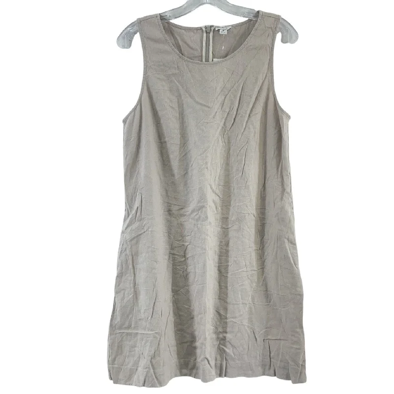 J.Crew Oatmeal Beige Sleeveless Linen Blend A-Line Dress Women’s Size 8 NWT Knitted unclassified dresses