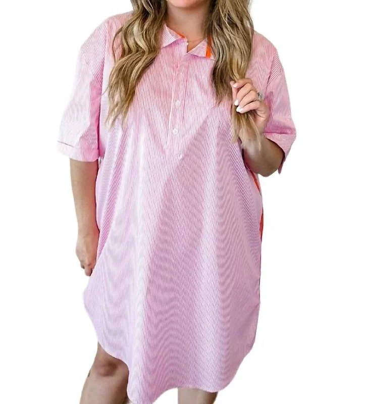 Jackie Dress In Pink Stripe Festival unclassified dresses