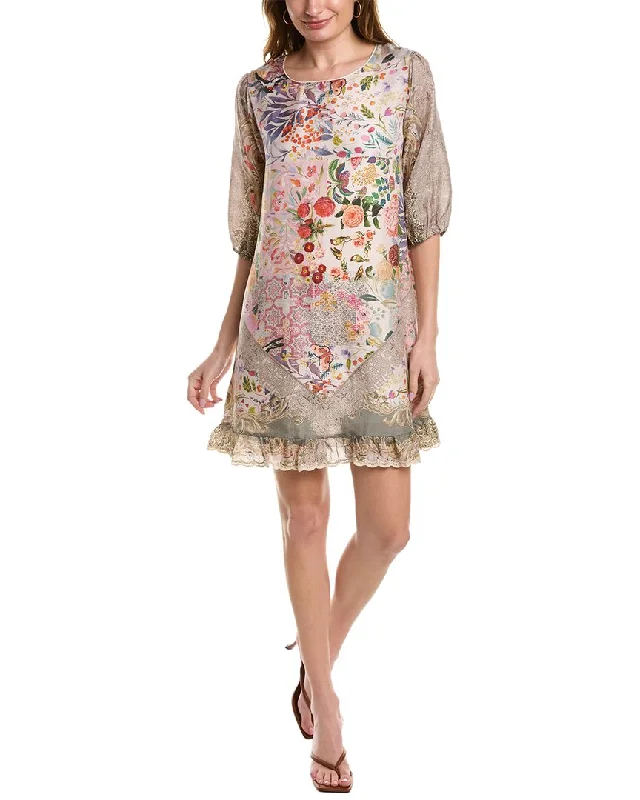 Johnny Was Filomena Wren Silk Dress Soft fabric unclassified dresses