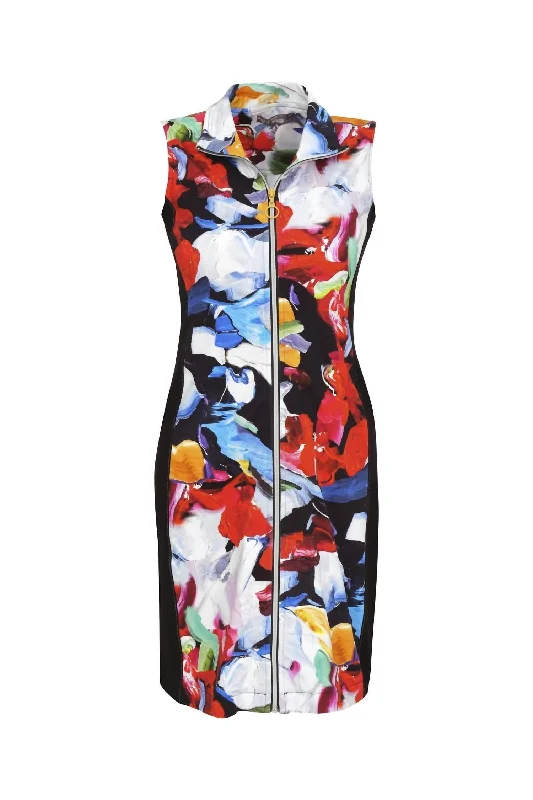 Joy-Entracte 3 Zip Dress In Multi Bodycon unclassified dresses