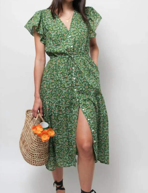 Kristi Dress In Green Comfortable unclassified dresses