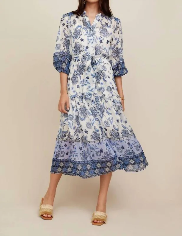 Lana Dress In Corsica Print Monochrome unclassified dresses