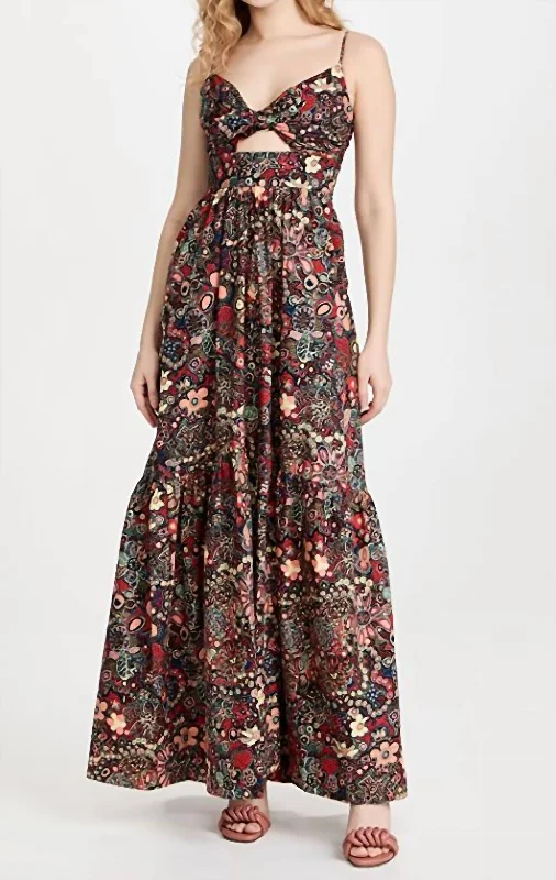 Laura Dress In Sangria Multi Embroidered unclassified dresses