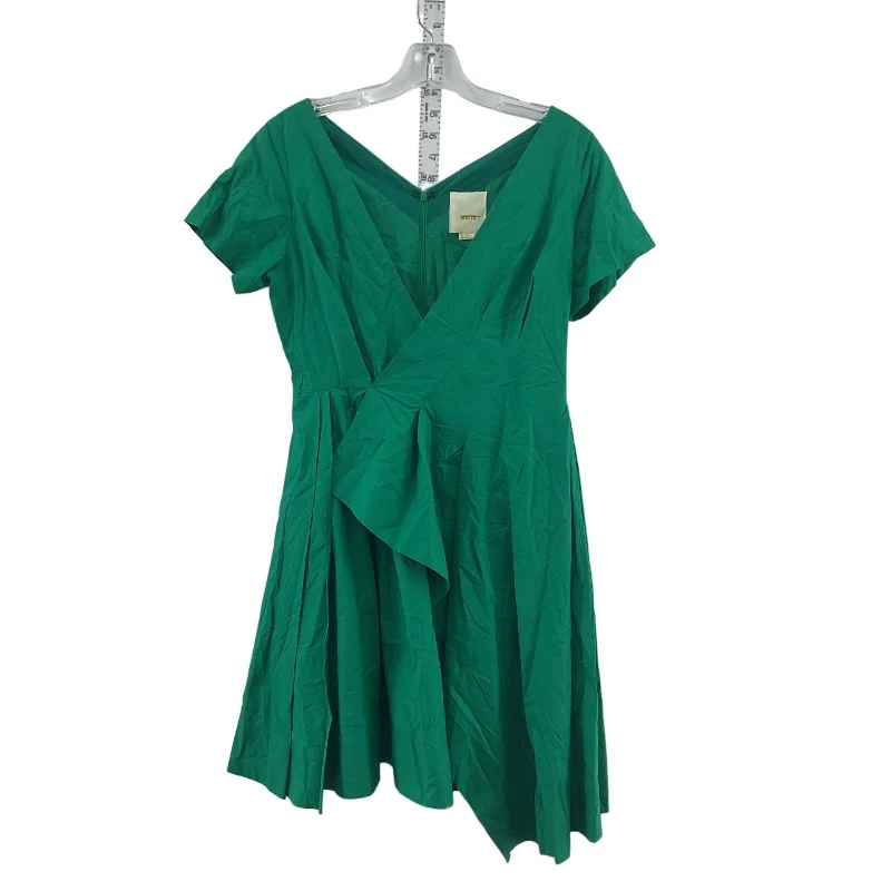 Maeve Petite Green Assymetrical Women's Wrap Flare Dress Size 2 Cotton, Preowned Lace unclassified dresses