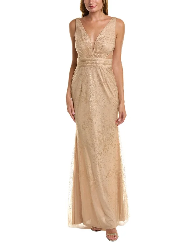 Marchesa Notte Glitter Gown Mesh unclassified dresses