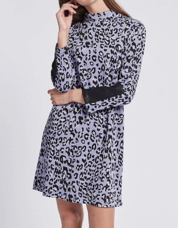 Millie Jacquard Dress In Thistle Animal Print Printed unclassified dresses