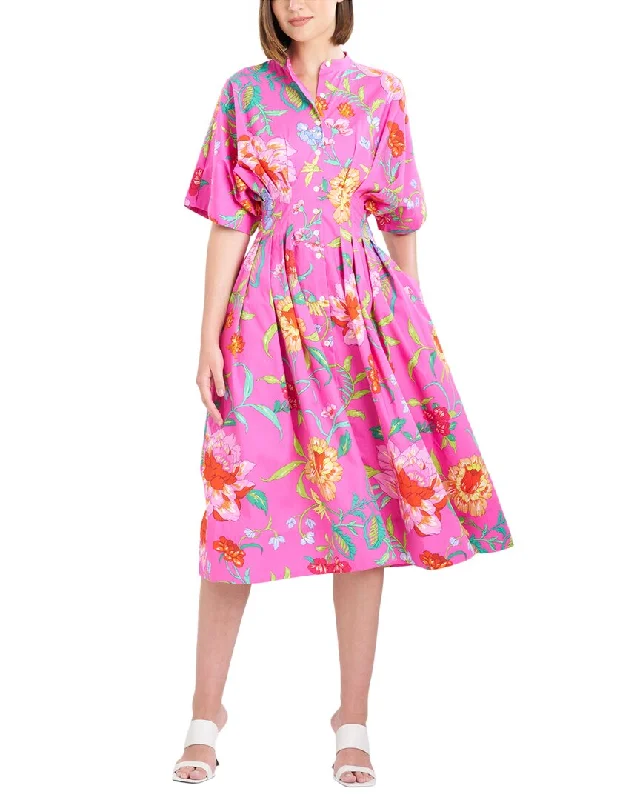 Natori Junko Printed Poplin Dress Chic unclassified dresses