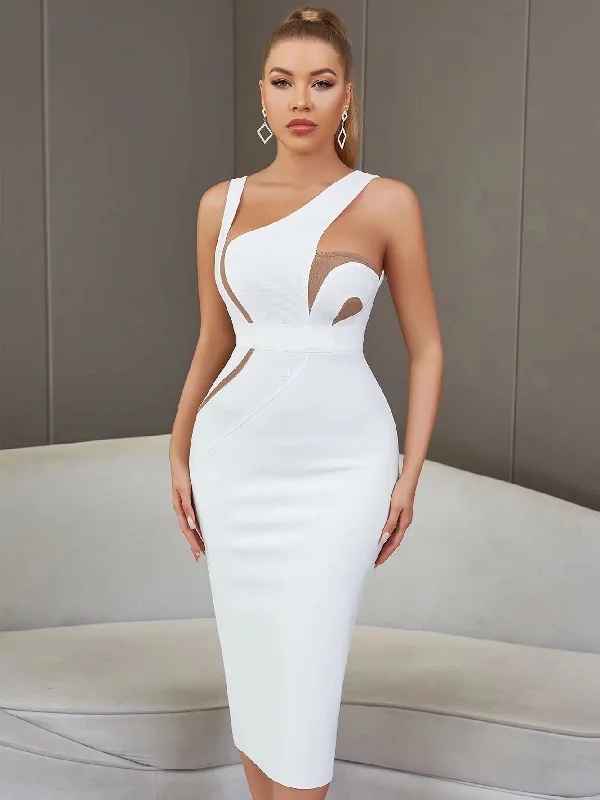 Alyia Mesh Bandage Dress Winter unclassified dresses