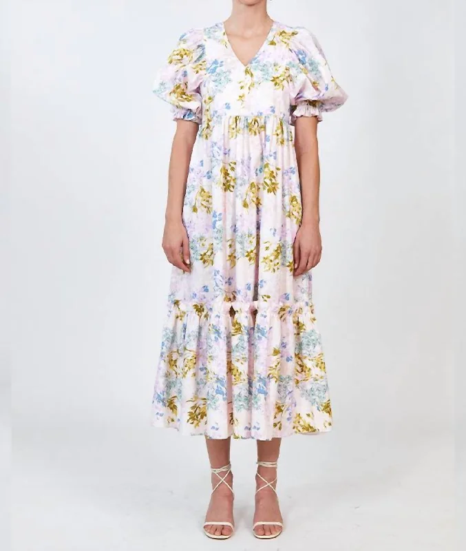 Palmer Dress In Iris Bloom Beaded unclassified dresses