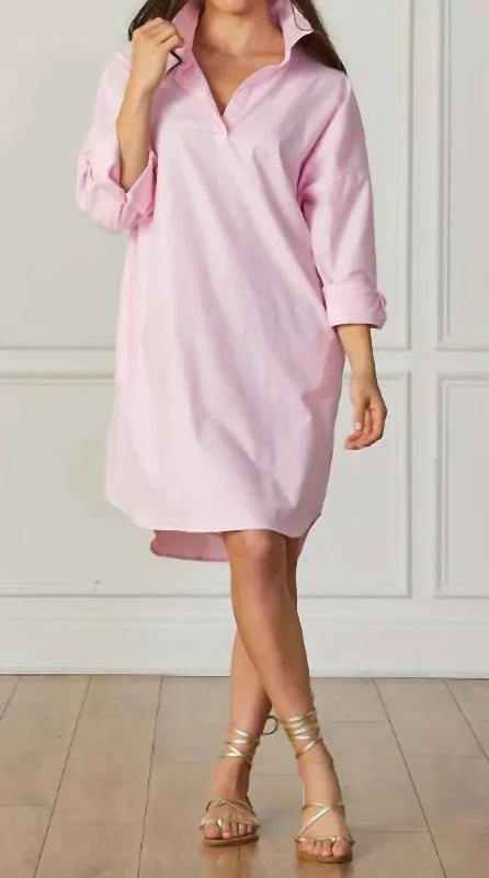 Preppy Dress In Pink/green Heart Lightweight unclassified dresses