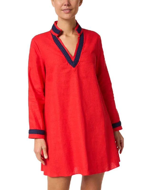 Sail To Sable Tunic Linen-Blend Dress Minimalist unclassified dresses