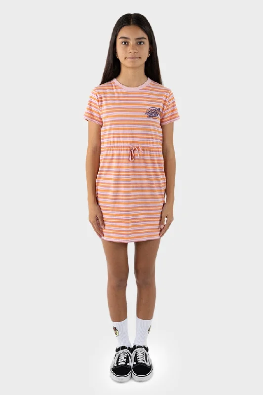 Santa Cruz Youth Oval Dot Mono Dress Orange Stripe Dark color unclassified dresses