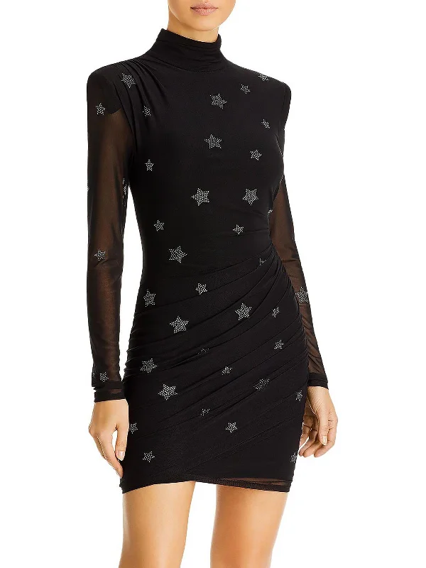 Star Marlene Womens Mesh Jeweled Sheath Dress Fall unclassified dresses