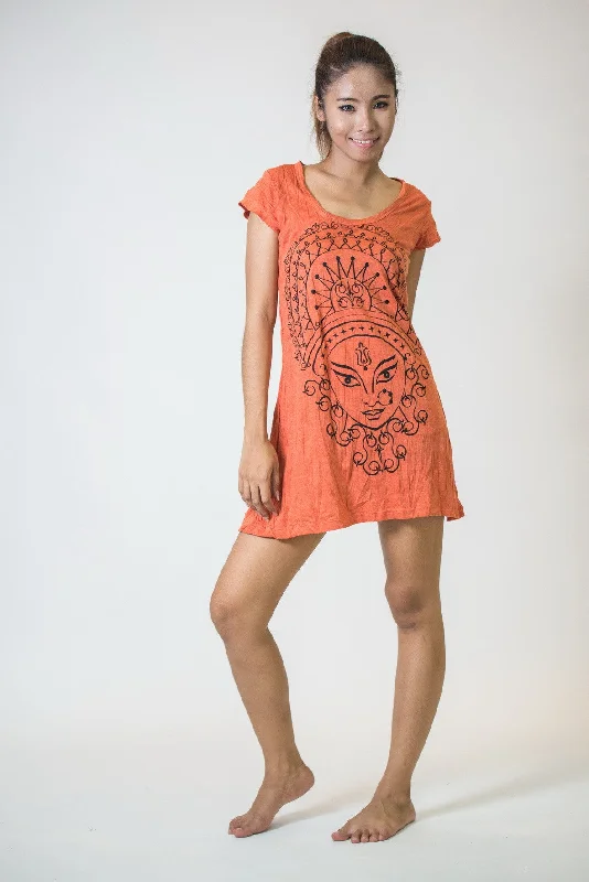 Womens Durga Dress in Orange Polka dot unclassified dresses