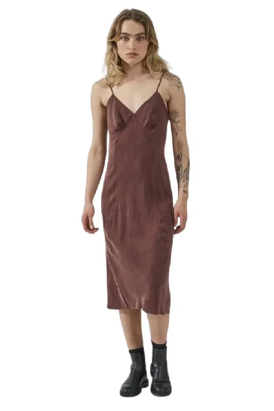 Thrills Chelsea Slip Dress Postal Brown Boho unclassified dresses