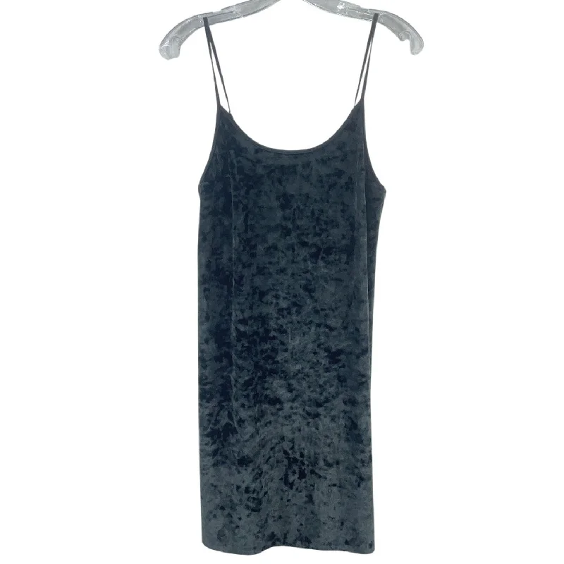 Victoria's Secret Charcoal Gray Crushed Velvet Poly Blend Slip Dress Womens XS/S Velvet unclassified dresses