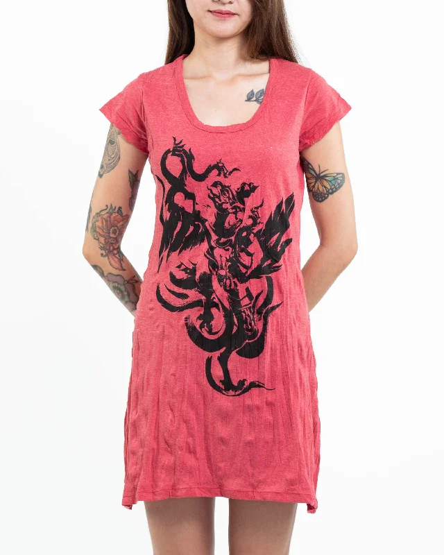 Womens Garuda Dress in Red Knitted unclassified dresses